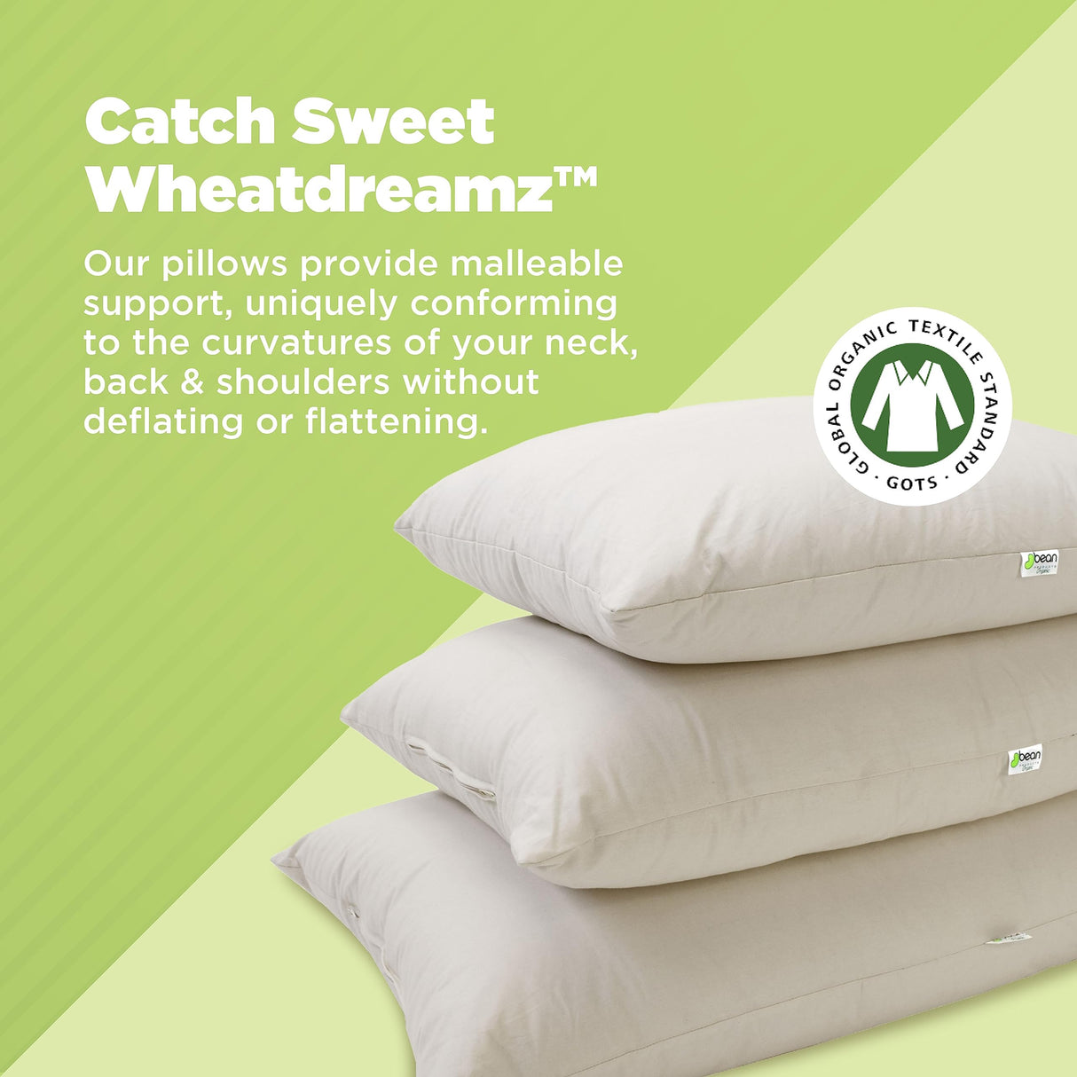 Multi Grain Japanese Pillow - 14" x 20" - Organic Cotton Zippered Shell with 1 Side Organic Millet and 1 side Organic Buckwheat - Bed Body Floor Cushion Insert Couch Throw Bolster - Made in USA