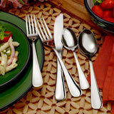 Liberty Tabletop Annapolis 43 Piece Flatware Set Service for 8 Includes 3pc Serving Set Mirror (Bright) Finish MADE IN USA
