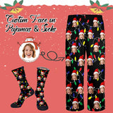 Custom Pajamas Pants with Photo for Men Women:Made in USA Personalized Pajama Trousers,Gifts for Wife Husband