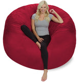 Chill Sack Bean Bag Chair: Giant 6' Memory Foam Furniture Bean Bag - Big Sofa with Soft Micro Fiber Cover, Charcoal