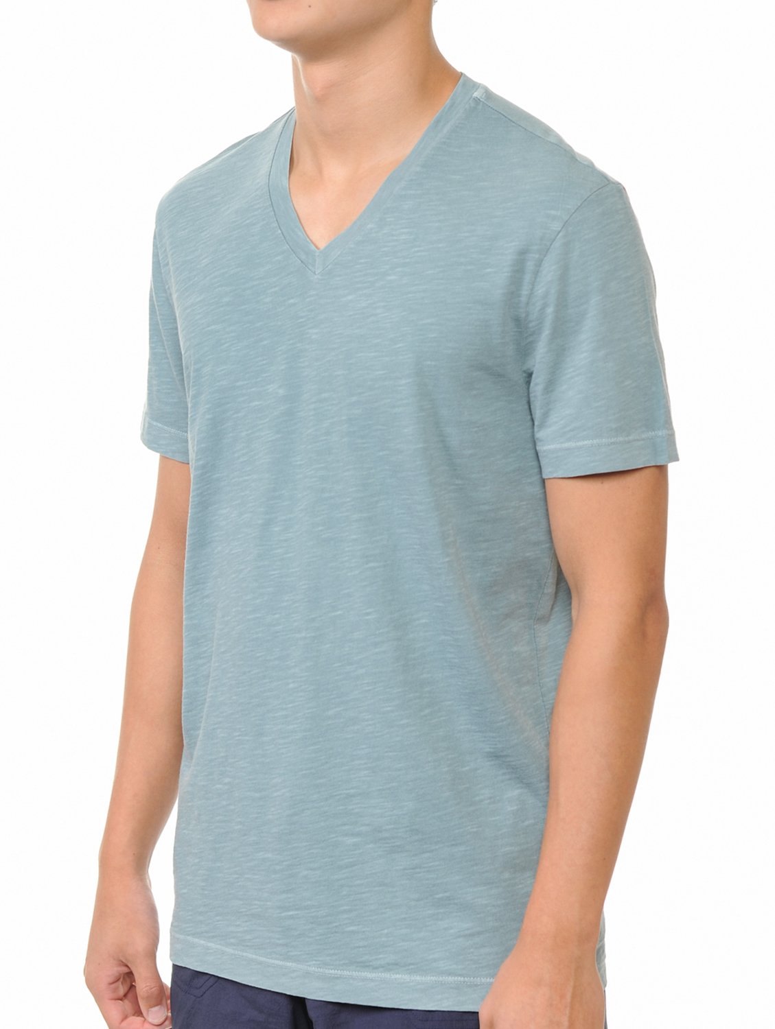 YURO-K Men's Short Sleeve V-Neck T-Shirt Premium Cotton Classic Short Sleeve V-Neck T-Shirt