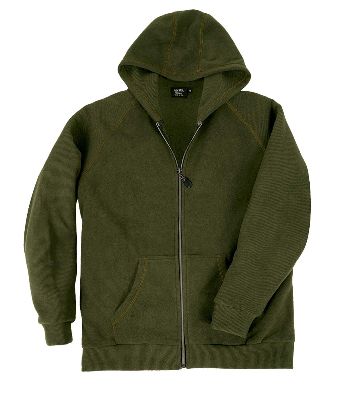 Akwa Men's Full Zip Hooded Jacket Made in USA