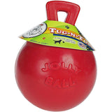 Jolly Pets Tug-n-Toss Heavy Duty Dog Toy Ball with Handle, 8 Inches/Large, Blueberry