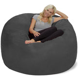 Chill Sack Bean Bag Chair: Giant 6' Memory Foam Furniture Bean Bag - Big Sofa with Soft Micro Fiber Cover, Charcoal