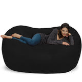 Chill Sack Bean Bag Chair: Huge 6' Memory Foam Furniture Bag and Large Lounger - Big Sofa with Soft Micro Fiber Cover - Red Furry