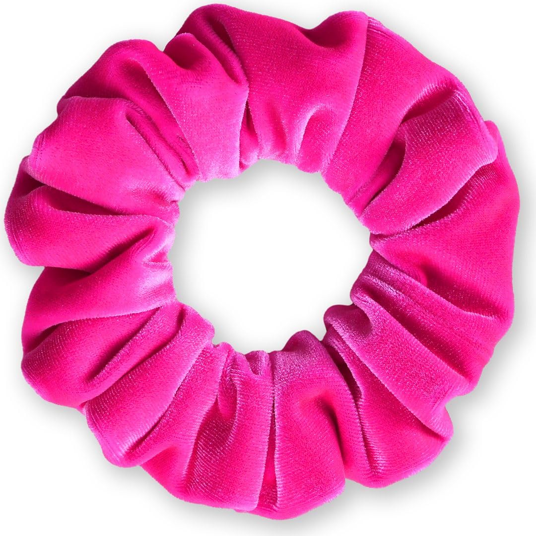 Velvet Scrunchies Premium Plush Soft Ponytail Holder Made in the USA Black