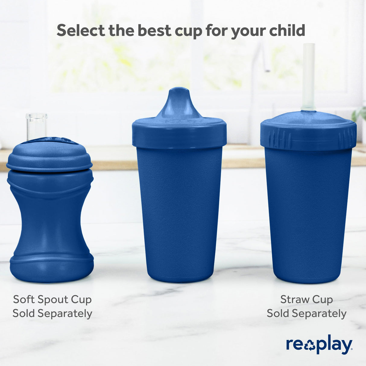 Re-Play Made in USA 10 Oz. Sippy Cups for Toddlers, Pack of 4 - Reusable Spill Proof Cups for Kids, Dishwasher/Microwave Safe - Hard Spout Sippy Cups for Toddlers 3.13" x 6.25", Desert Roses