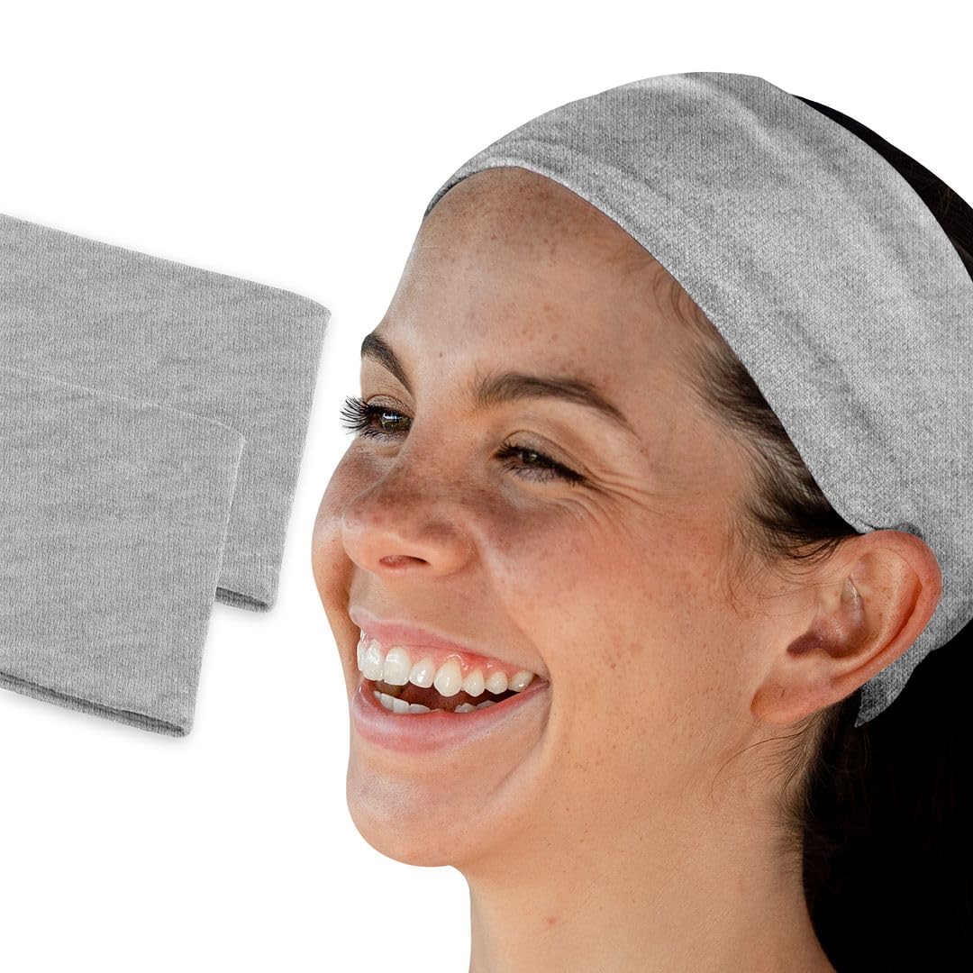 Women's Cotton Headbands Sweatbands 3" Wide Sports Fitness Yoga Fashion Made in USA