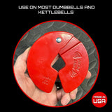 Micro Gainz Dumbbell Fractional 1.25lb Weight Plate, Ideal for Micro Loading, (Choose Color) 2 Piece Fractional Weight Plates, Designed for Dumbbell Training, Made In USA