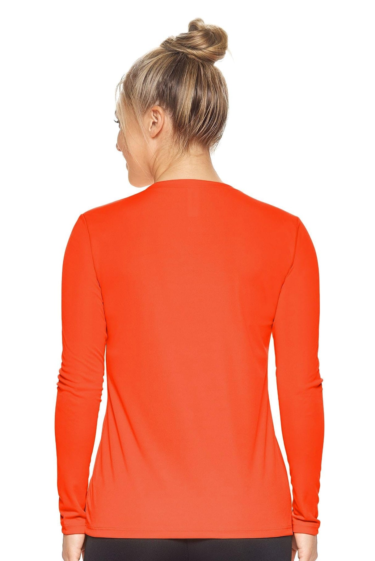 Expert Brand USA-Made Women's Drimax Dry Fit V Neck Athletic Long Sleeve