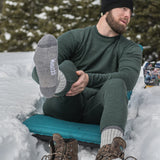 Merino Wool Crew Hiking Sock - Moisture Wicking Sock - Cushioned Sock