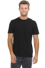 YURO-K Men's Premium Binded Neck Cotton Classic Short Sleeve Crew T-Shirt