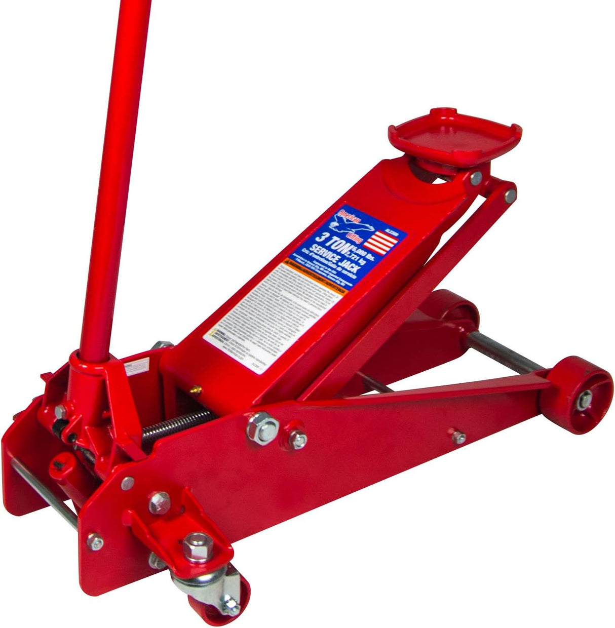 AL2300 Floor Jack 3 Ton - Professional Heavy Duty Hydraulic Car Truck SUV Service Jack, Red