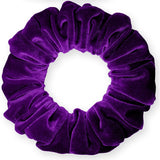 Velvet Scrunchies Jumbo Size Plush Big Ponytail Holders Thick Braided Locked Hair Big Made in the USA Green Pine