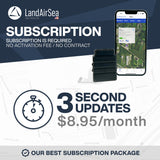 LandAirSea Sync + 12 Month Prepaid Subscription. Global GPS Tracker for Vehicles. Real-Time Tracking for Vehicle, Assets, Teens, and Elderly.