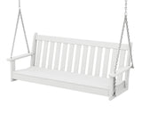 POLYWOOD GNS60BL Vineyard 60" Outdoor Swing, Black