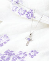 Bottled Up Designs Handmade Recycled Antique Bottles Sterling Silver At The Cross Necklace (Mason Jar Aqua)