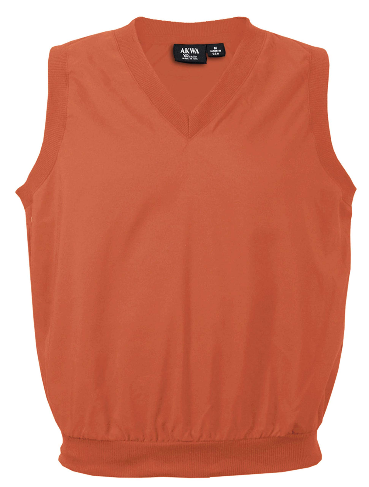 Akwa Made in USA Men's Microfiber Water Repellent V-Neck Pullover Golf Vest