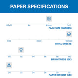 Hammermill Printer Paper, 20 Lb Copy Paper, 8.5 x 11 - 3 Ream (1,500 Sheets) - 92 Bright, Made in the USA, 500 Count (pack of 3)
