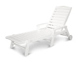 Trex Outdoor Furniture Yacht Club Wheeled Chaise in Vintage Lantern