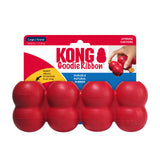 KONG Goodie Ribbon - Stuffable Natural Rubber Dog Toy - with Four Fillable Goodie Grippers for Enrichment Play - Bone-Shaped Chew Toy - for Small Dogs