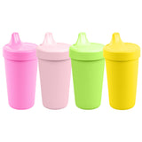 Re-Play Made in USA 10 Oz. Sippy Cups for Toddlers, Pack of 4 - Reusable Spill Proof Cups for Kids, Dishwasher/Microwave Safe - Hard Spout Sippy Cups for Toddlers 3.13" x 6.25", Desert Roses