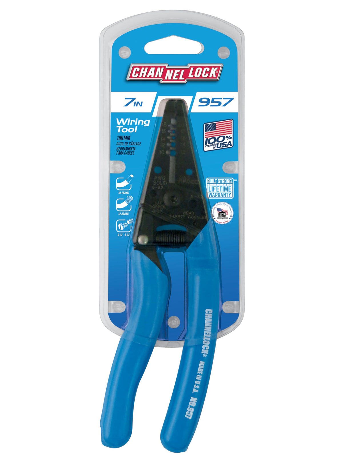 CHANNELLOCK 957 7" Ergonomic Handle Wire Stripping Tool