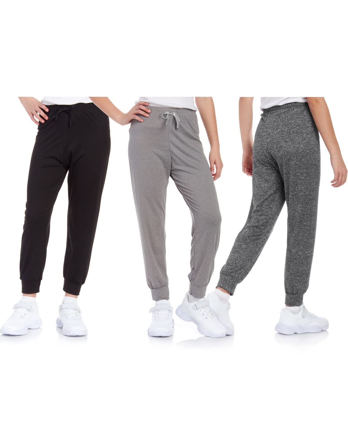 Sweet Hearts Girls' Sweatpants - Super Soft Athletic Performance Joggers: Made in USA (3 Pack)