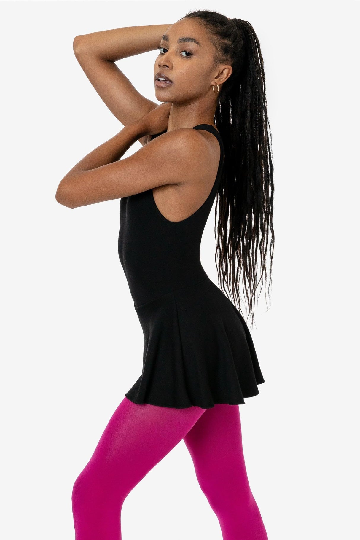 Los Angeles Apparel Ponte Boatneck Ballerina Skirted Leotard