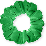 Velvet Scrunchies Jumbo Size Plush Big Ponytail Holders Thick Braided Locked Hair Big Made in the USA Green Pine