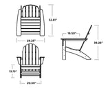 POLYWOOD Vineyard Adirondack Chair, Mahogany