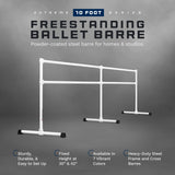 VITA Barre Portable Freestanding Double Ballet Barre, Extreme, Steel | Fixed Height, Made in USA, Home or Gym Exercise Equipment for Kids & Adults | Dance, Fitness, Pilates