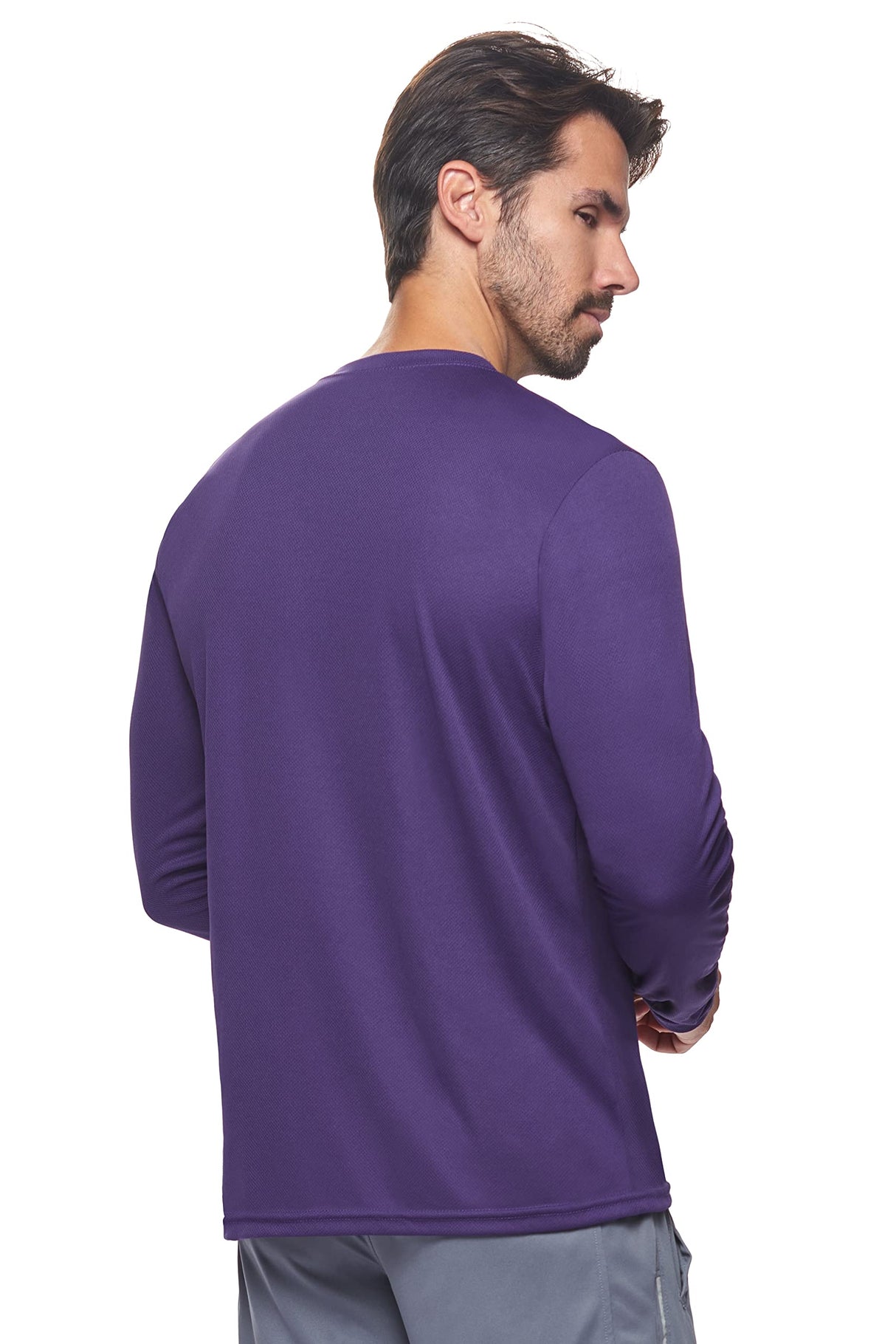 Expert Brand USA-Made Men's Oxymesh Dry Fit Athletic Long Sleeve Shirt