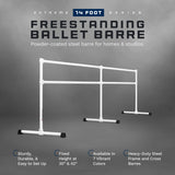 VITA Barre Portable Freestanding Double Ballet Barre, Extreme, Steel | Fixed Height, Made in USA, Home or Gym Exercise Equipment for Kids & Adults | Dance, Fitness, Pilates