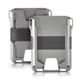 Dango Slim Minimalist Wallet for Men - RFID Blocking - All-Metal, Jet Black