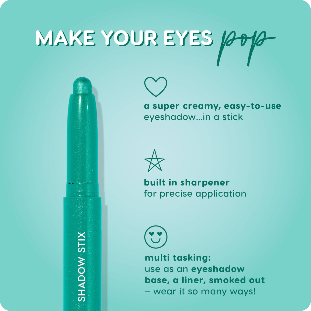 ColourPop Shadow Stix - Cream Eyeshadow Stick with Long-Lasting Color - Multi-Use Cream Makeup with a Built-In Sharpener & Precise Tip for Easy Application - Bare With Me (0.05 oz)