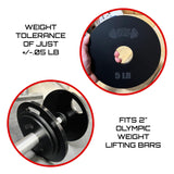 Micro Gainz Steel Olympic Barbell Weight Set of 2 Plates, 2.5lb, 5lb or 10lb, Plate Set Designed for Strength Training & Loading Bar Weights, Made in USA