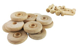 Wood Wheels - 12 Pack with Free Axle Pegs - Made in USA (1.5" Diameter)