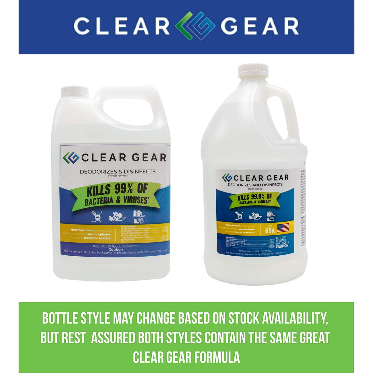 Disinfectant, Cleaner, and Deodorizer for Sports Equipment, Gyms, and Fitness Centers - EPA-Registered, Hospital Grade, Made in USA - 1 Gallon Bottle