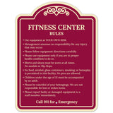 Sigo Signs, Fitness Center Rules Use Equipment at Your Own Risk Décor Sign, Green Light, 12x18 Inches, ACM, Fade Resistant, Made in USA