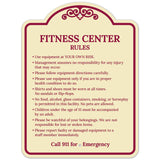 Sigo Signs, Fitness Center Rules Use Equipment at Your Own Risk Décor Sign, Green Light, 12x18 Inches, ACM, Fade Resistant, Made in USA