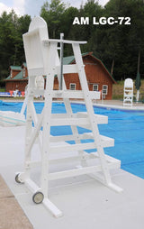 Lifeguard Chair for Pool, Lake and Beach (72") Made in The USA - Durable Recycled Plastic Lumber, Long Service Life, Comfortable with Wide Steps, Stable Platform