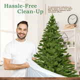 Jumbo Christmas Tree Removal Storage and Disposal Bag – Extra Large Plastic Bags Container to Cover Xmas Trees Up to 9feet 5inch, Heavy Duty, Disposable, Bio-Friendly, Made in USA(White) byHomesphere