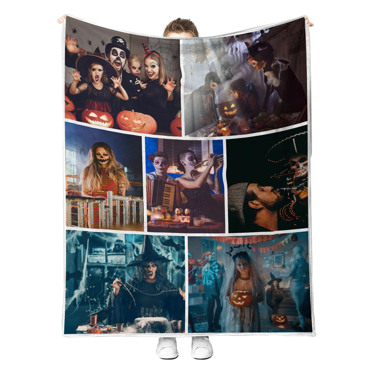 Custom Blanket with Picture Made in USA,Personalized Photo Blanket Throw Photo Blankets for Family Friends Pets,50"x60"