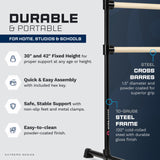 VITA Barre Portable Freestanding Double Ballet Barre, Extreme, Wood | Fixed Height, Made in USA, Home or Gym Exercise Equipment for Kids & Adults | Dance, Fitness, Pilates
