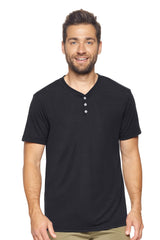 Expert Brand USA-Made Men's Soft Casual Activewear Siro Short Sleeve Henley Tee