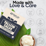 Beef Tallow Salve – All Natural Grass Fed Beef Tallow & Honey All Purpose Balm – Moisturizing Body Salve Great for Eczema, Cracked, Dry, Itchy, Irritated Skin – Skin Repair Skincare Made in USA