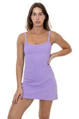 Los Angeles Apparel Heavy Rib Spaghetti Mini Dress
