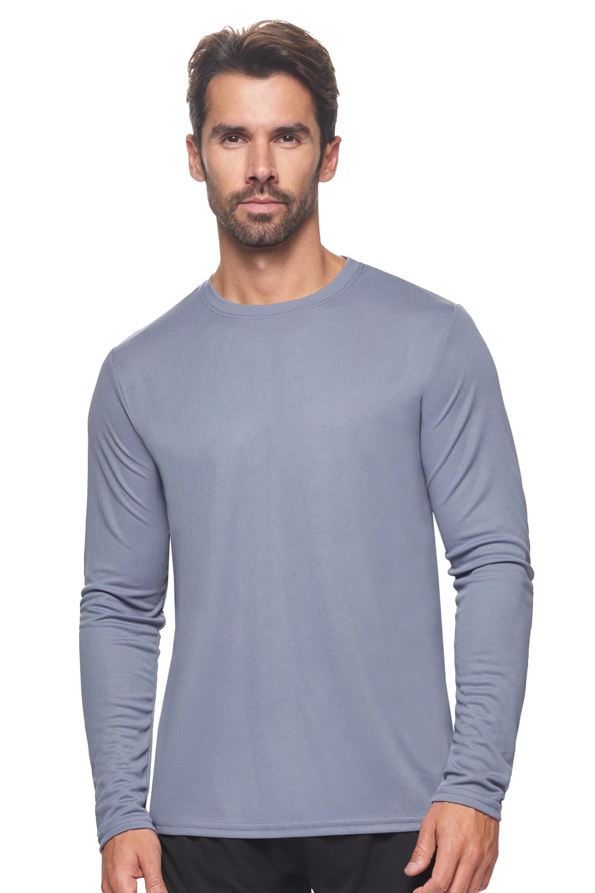 Expert Brand USA-Made Men's Oxymesh Dry Fit Athletic Long Sleeve Shirt