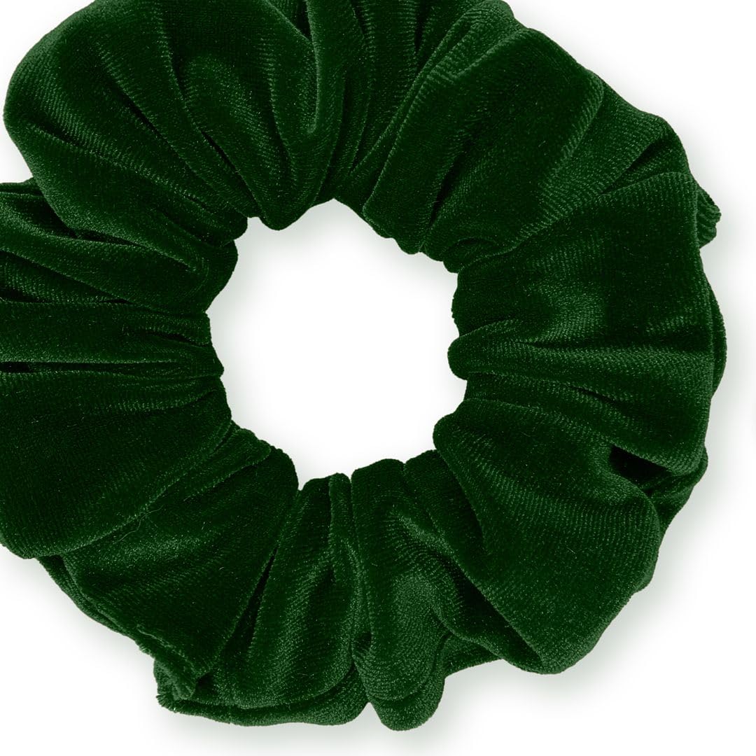 Velvet Scrunchies Premium Plush Soft Ponytail Holder Made in the USA Black